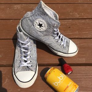 Sparkle Knit High Top Converse All Stars